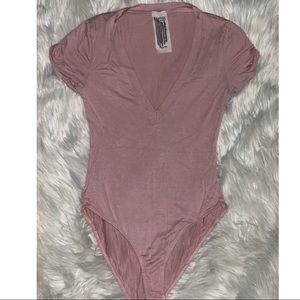 Free People Pink Bodysuit